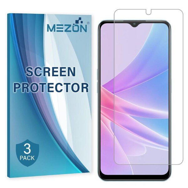 [3 Pack] OPPO A57 Premium Clear Edge-to-Edge Full Coverage Hydrogel Screen Protector Film by MEZON (OPPO A57, Hydrogel)