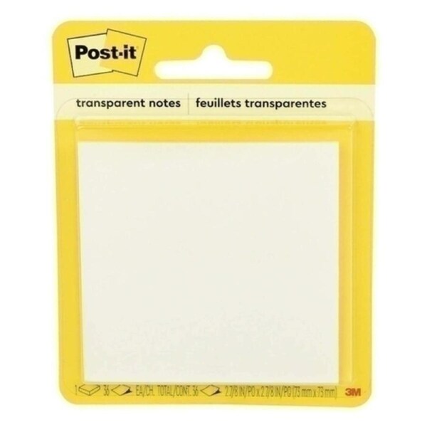 Post-It Notes 600-TRSPT Clear Bx6