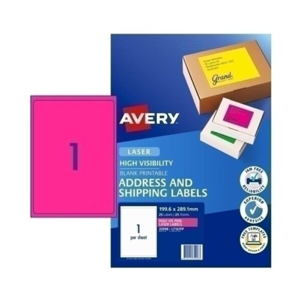 Avery Ship Label L7167FP Pk 1UP