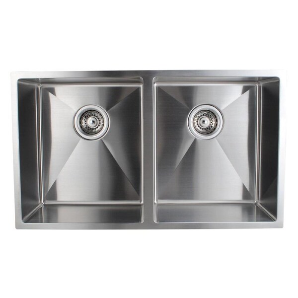 770x450x215mm ACA 1.2mm Handmade Double Bowls Top/Undermount Kitchen/Laundry Sink