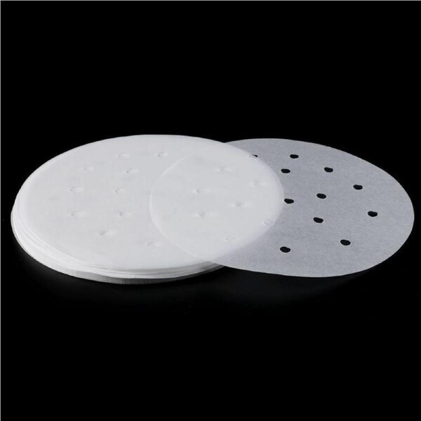 100x 8" Air Fryer Disposable Perforated Parchment Paper Round Non-stick