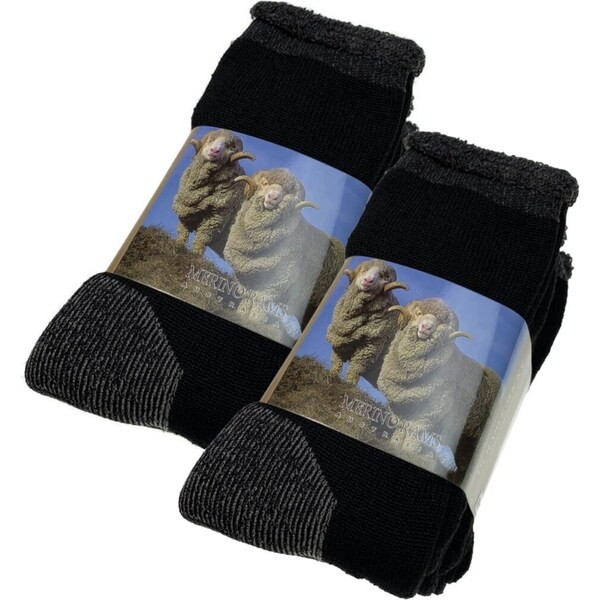 6 Pairs Heavy Duty Merino Wool Work Socks Extra Thick Cushion (Size 11-14)