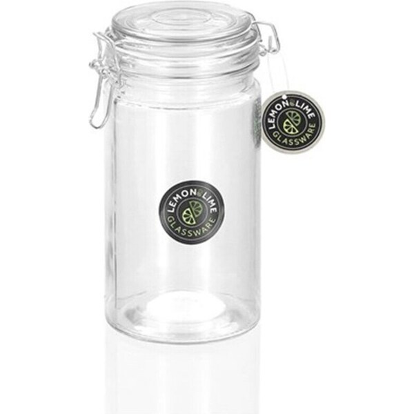 6 x Glass Jars Food Storage Clip Jar Canister Kitchen Pantry Container 1.1L