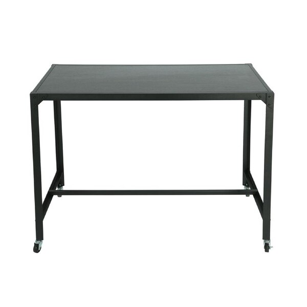 Foret Computer Desk Office PC Laptop Table Study Workstation Home Black Metal