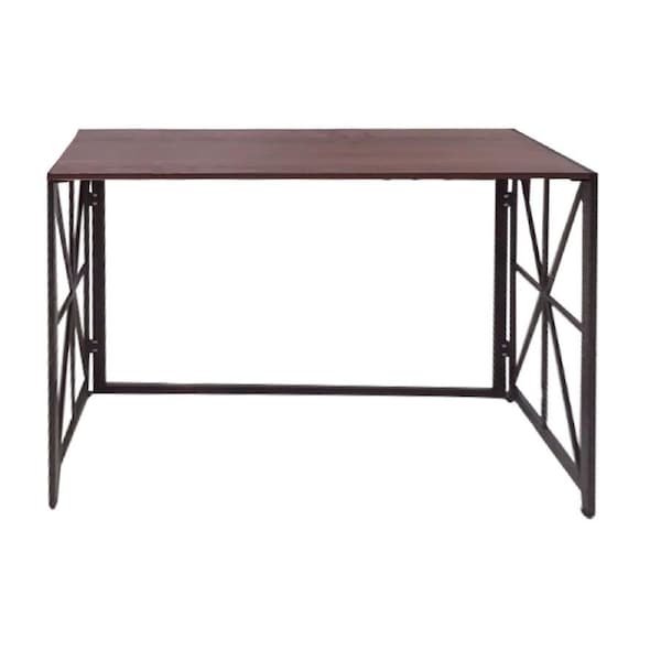 FORET Computer Foldable Desk Office PC Laptop Table Study Workstation Home Antique Metal