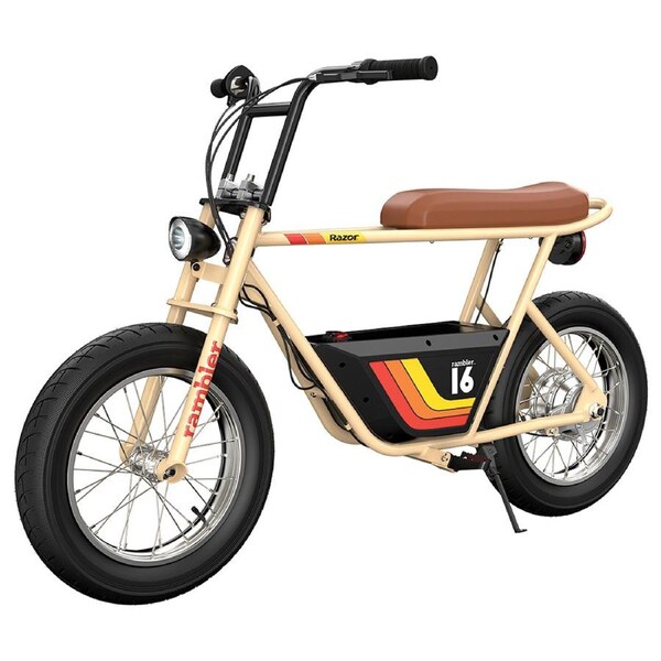 Razor Rambler 16 Tan Adults Mini Electric Motorised eBike Retro Crusier 18y+
