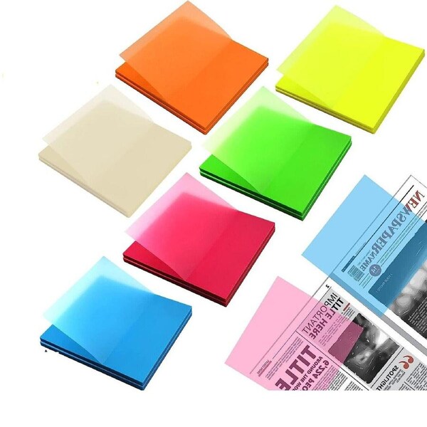 150 Sheets Transparent PET Memo Sticky Note Daily To Do Stationery Waterproof