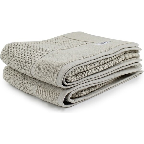 2pc Onkaparinga 60x90cm Cotton Avalon Premium Bath Mats Set 850GSM Soft Sand