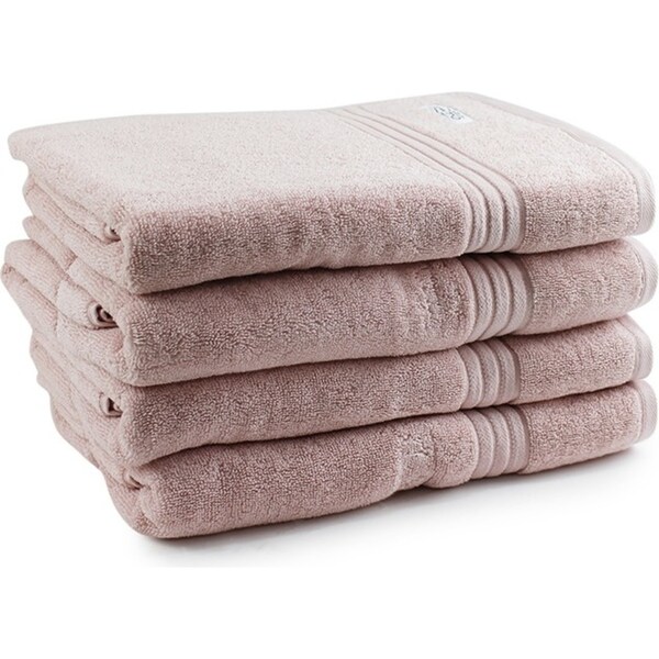 4pc Onkaparinga 69x140cm Cotton Flinders Bathroom Towels Set 600GSM Pink Blush