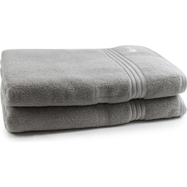 2pc Onkaparinga 90x167cm Cotton Flinders Premium Bath Sheets Set 600GSM Grey