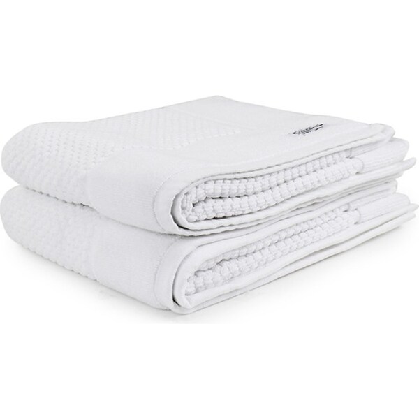 2pc Onkaparinga 60x90cm 100% Cotton Avalon Premium Bath Mats Set 850GSM White
