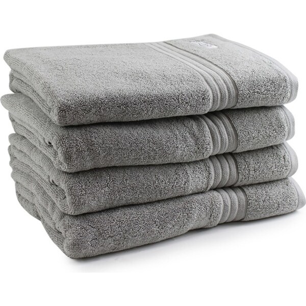 4pc Onkaparinga 69x140cm Cotton Flinders Premium Bathroom Towels 600GSM Grey