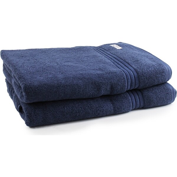 2pc Onkaparinga 90x167cm Cotton Flinders Premium Bath Sheets Set 600GSM Denim