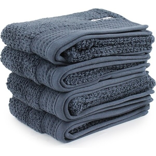 4pc Onkaparinga 45x65cm Cotton Avalon Bathroom Hand Towels Set 550GSM Midnight