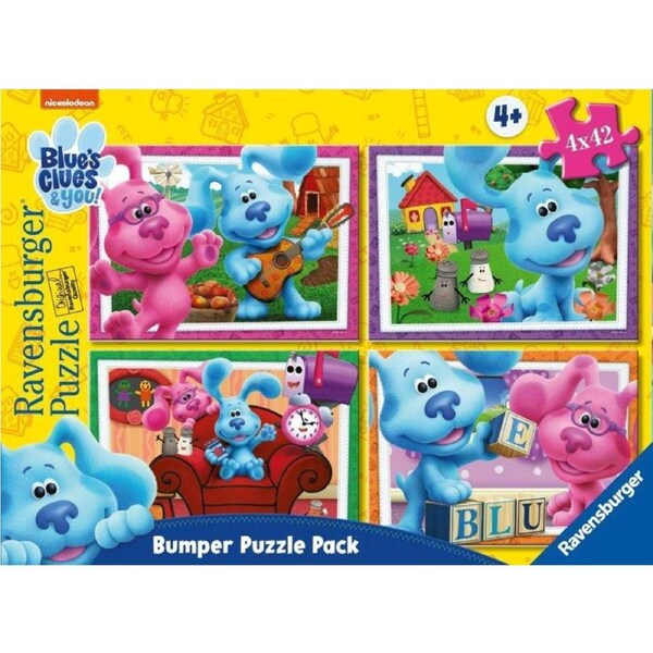 Ravensburger - Blues Clues Bumper Pack Puzzle 4x42pc