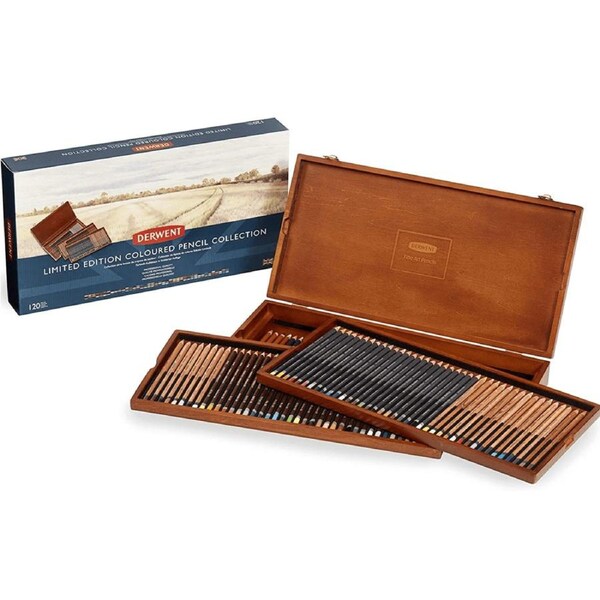 Derwent 120 Limited Edition Coloured Pencils Artists Collection Lightfast/Procolour/Coloursoft/Metallic