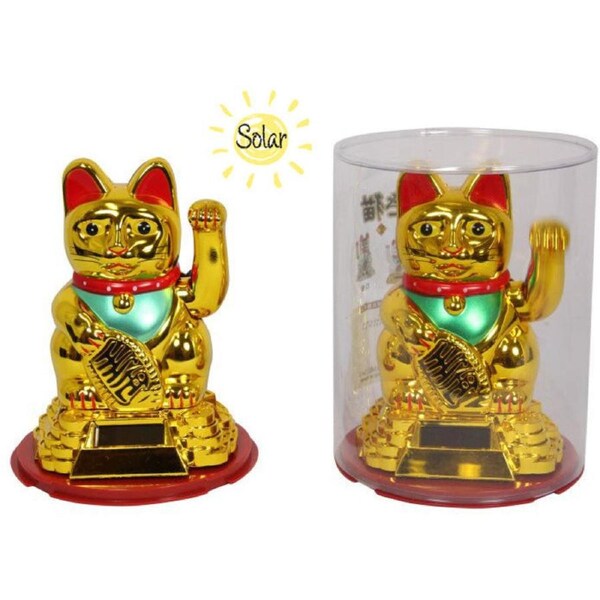 Solar Groover Waving Cat