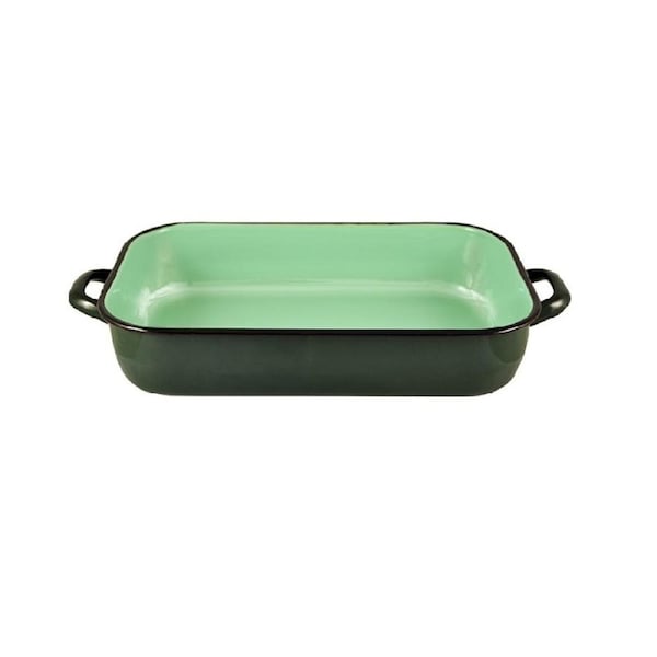 Urban Style Enamelware 3.4L Induction Oven Baking Dish Rectangle w/Handles Green