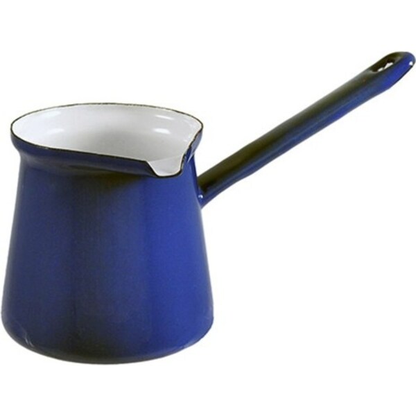 Urban Style 250ml Enamelware Turkish 5 Coffee Pot Chai Latte Warmer w/Handle BLU