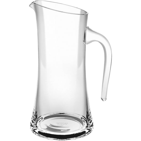 Wilmax England Crystalline 650ml Glass Jug Water Container Pitcher w/ Handle CLR