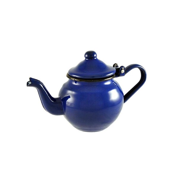 Urban Style Enamelware 425ml Teapot Drink Tea Container w/ Handle Small Blue