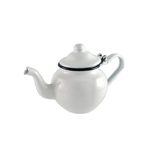 Urban Style Enamelware 425ml Teapot Drink Tea Container w/ Handle Small White