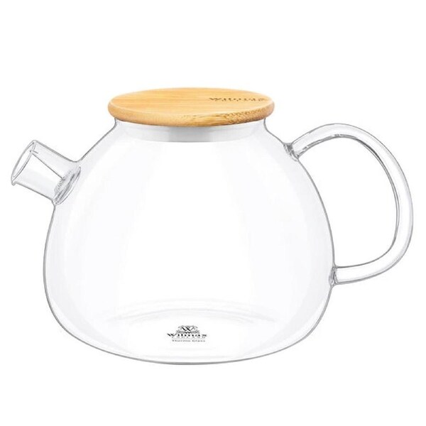 Wilmax England Thermo Glass 1500ml Teapot Container Glassware w/Lid/Handle Clear