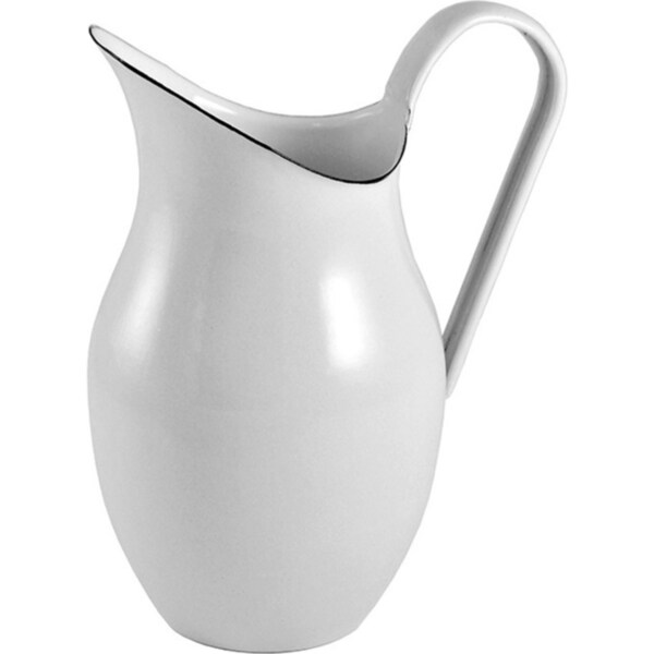 Urban Style Enamelware 2.5L Pitcher Jug Water/Juice Drink Container French White