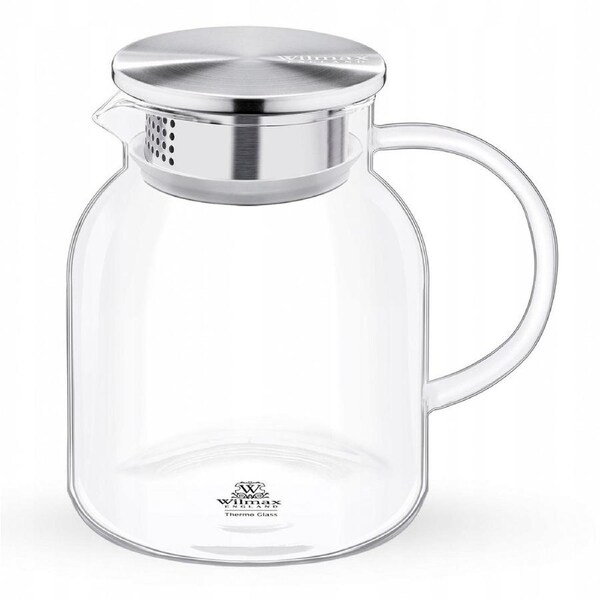 Wilmax England Thermo Bell-Shape 1000ml Jug Water Pitcher w/ Stainless Steel Lid