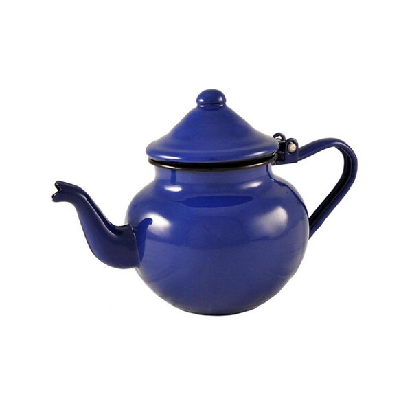 Urban Style Enamelware 700ml Teapot Drink Tea Container w/ Handle Large Blue