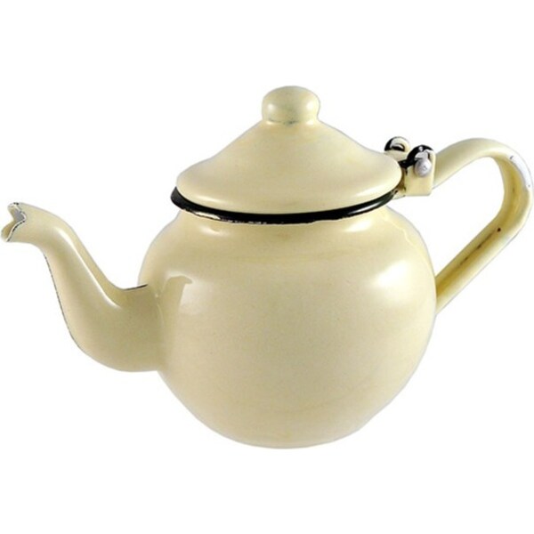 Urban Style Enamelware 425ml Teapot Drink Tea Container w/ Handle Small Cottage