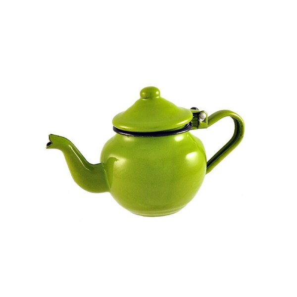Urban Style Enamelware 425ml Teapot Drink Tea Container w/ Handle Small Green