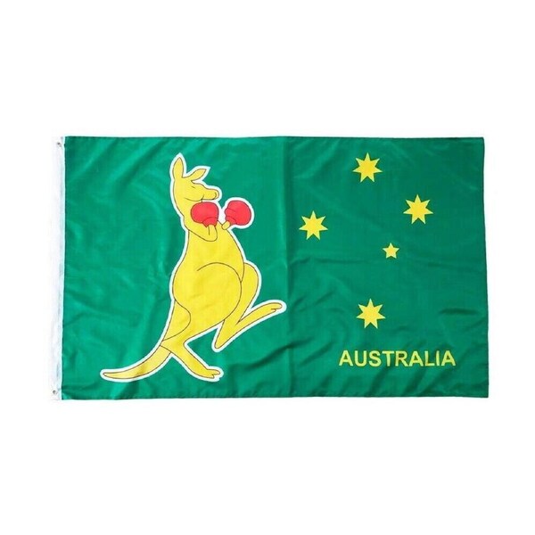 1x Flag Boxing Kangaroo Australian National Symbol 3x5 ft Banner - 90x150cm
