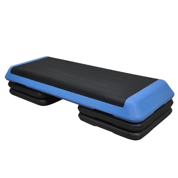 XL - Aerobic Step - 110cm*40cm Cardio Exercise Stepper - Blue Stepper 4 Risers