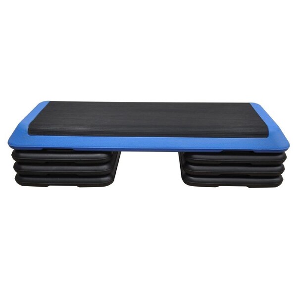 XL - Aerobic Step - 110cm*40cm Cardio Exercise Stepper - Blue Stepper 6 Risers
