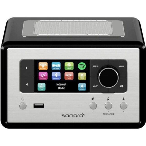 Sonoro DAB+ Digital FM Internet Radio Alarm Clock w/ Wifi/Bluetooth Black
