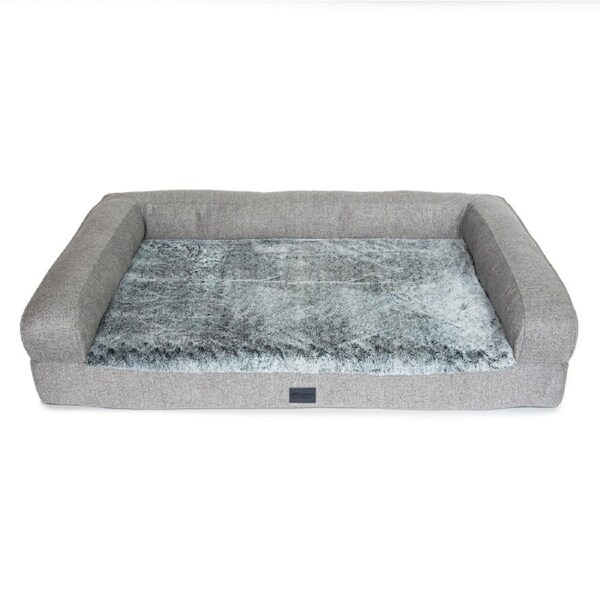 Superior Pet Goods Orthopaedic Dog/Pet Sofa Artic Faux Fur Small 80x60x22cm