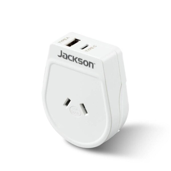 Outbound USA Travel Adaptor w/ USB A & USB C Charge Ports