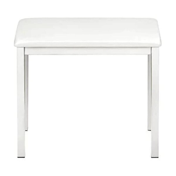 Casio CB7 Fixed Height Piano Bench - White, Padded Seat, Metal Frame, 23.6" x 11.8" x 20"