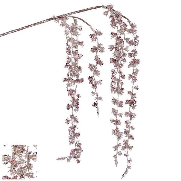 Pink Glitter Weeping Branch 65cm