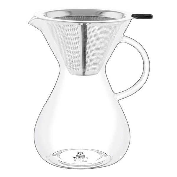 Wilmax England 500ml Thermo Coffee Decanter w/ Stainless Steel Filter Clear