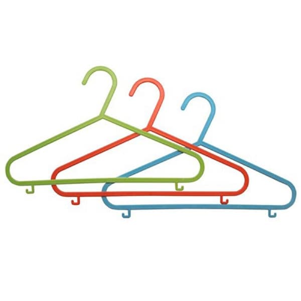 100 x Kids Plastic Clothes Hangers Baby Clothing Shirt Skirt Coathanger Bulk