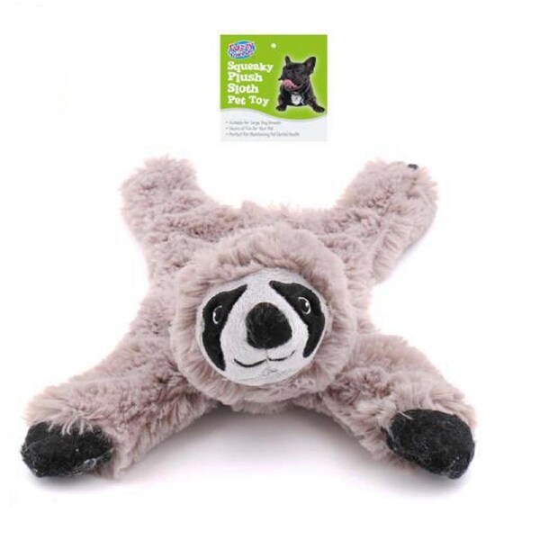 Pet Toy Squeaky Animal Soft Plush Dog Chew Sloth Series Dental Health Play Gift