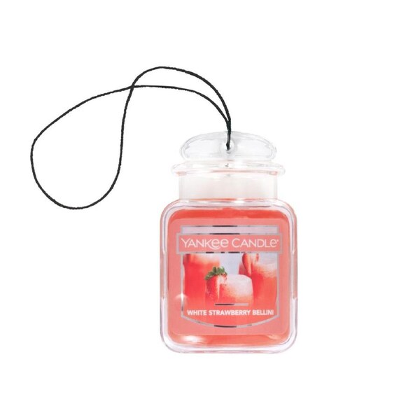 Yankee Candle Car Jar Ultimate Air Freshener White Strawberry Bellini