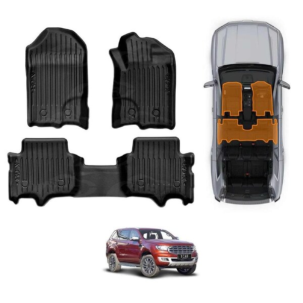 3D Floor Mats for Ford Everest 2015-2022 Heavy Duty All Weather Car Mats Carpet Liner Set