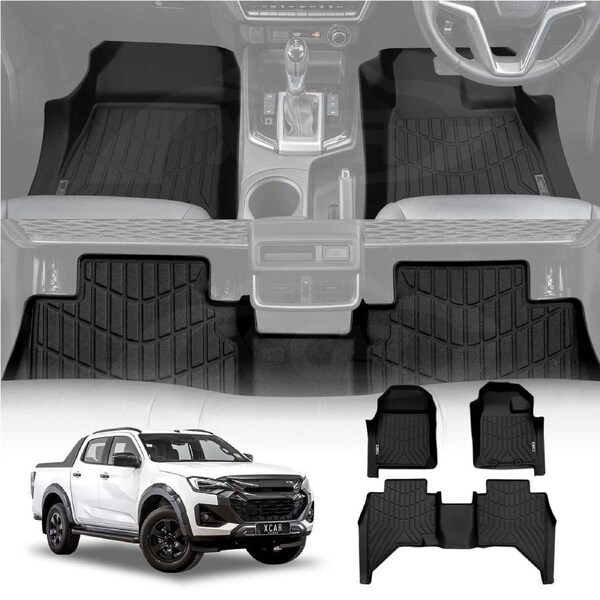 3D Floor Mats for ISUZU D-MAX DMAX Dual Cab 2020-Onwards Heavy Duty All Weather Car Mats Carpet Liner Set Car Accessories