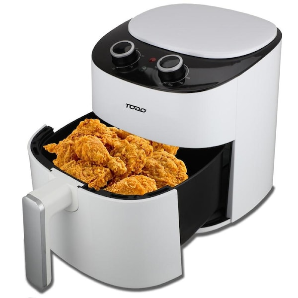 TODO 4.2L Air Fryer 1300W Convection Oven Fan Forced Multi Function Cooker Analog - White