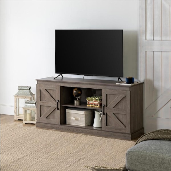 Zinus Wooden Entertainment Unit TV Stand Cabinet - Brown
