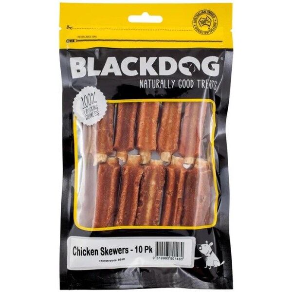 Chicken Skewers Pack of 10 Dog Treats by Blackdog Pet Foods