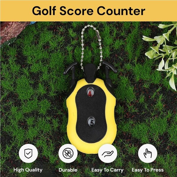 Golf Score Counter - Keep Track, Yellow,Black